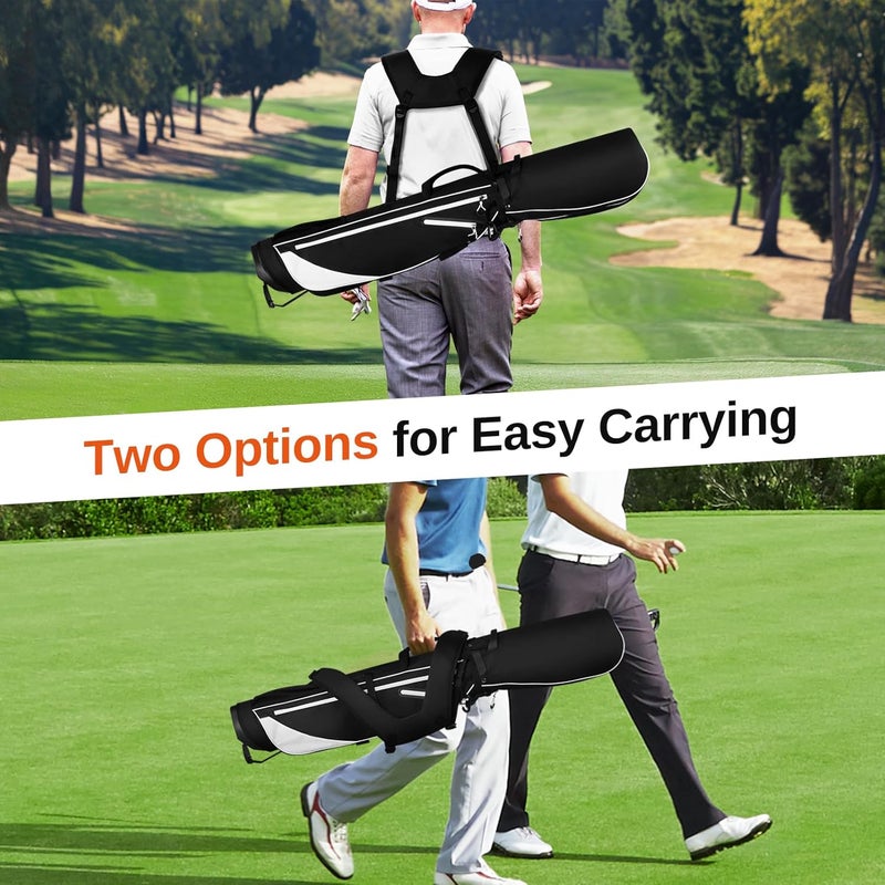 Full Choice Lightweight Golf Stand Bag, 4-Way Full-Length Dividers, Holds Up to 10 Clubs, 3.7 lbs Golf Bag with Dual Straps & Stand for Driving Range, Par 3, and Standard Courses - Image 2